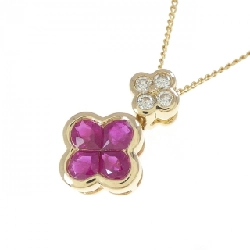 Dây chuyền ruby hoa K18YG 0.71CT - Hàng hiệu chính hãng 856032