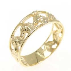 Nhẫn kim cương K18YG 0.01CT