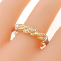 Nhẫn kim cương K18YG/PT900 0.04CT - Hàng hiệu Authentic 848964