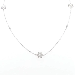 Dây chuyền kim cương hoa PT900/PT850 - Hàng hiệu Chính hãng