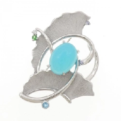 Brooch đá màu Tamura Munetaka - Hàng hiệu Authentic