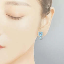 K14WG Blue Topaz Bông Tai - Hàng hiệu Chính hãng 870298