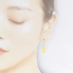 K18YG Bông tai hổ phách - Hàng hiệu Authentic 876980