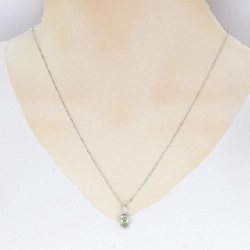 K18WG Đá Garnet Demantoid Dây Chuyền 0.76CT - Hàng hiệu Chính hãng 865289