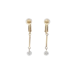 K18YG Bông tai kim cương 0.611CT - Hàng hiệu Chính hãng