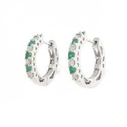K18WG Bông tai Emerald 0.16CT - Hàng hiệu Chính hãng 869874