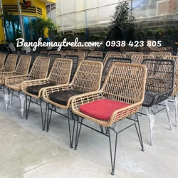 Ghế chân sắt mây nhựa giá rẻ 477787