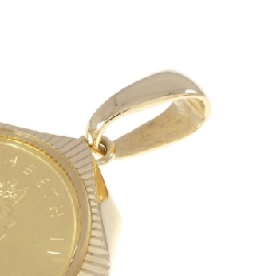 K18YG(枠) Mặt dây chuyền đồng xu - Hàng hiệu Authentic 871006