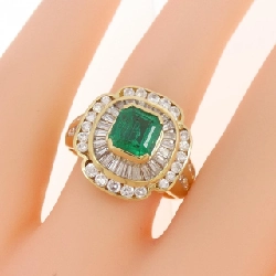 Nhẫn Emerald 750YG/750WG - Hàng hiệu Authentic 851428