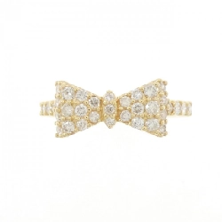 Nhẫn kim cương ruy băng Pavé K18YG 0.50CT - Hàng hiệu Authentic 855112