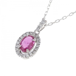 K18WG Dây chuyền Ruby 0.35CT - Hàng hiệu Chính hãng 860843
