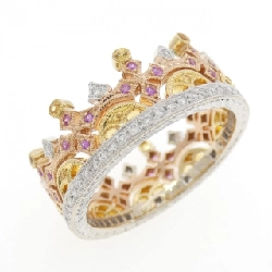 Nhẫn Sapphire 750 Ba Màu 0.30CT - Hàng hiệu Chính Hãng