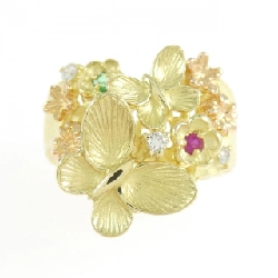 Nhẫn đá màu bướm K18YG/K18PG 667475