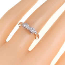 Nhẫn kim cương K18WG hình ruy băng 0.11CT 672621