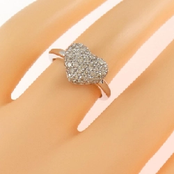 Nhẫn kim cương hình trái tim K18WG 0.50CT 670012