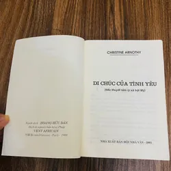 Di chúc của tình yêu - Christine Arnothy#HATRA 1059154