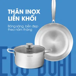 Kalite Dual Lux – Bộ 2 chảo inox cao cấp cho gian bếp hiện đại 734552