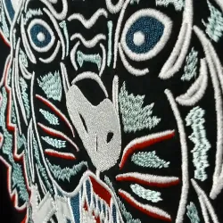 Áo len Kenzo chui đầu thêu logo đầu hổ màu đen 719780