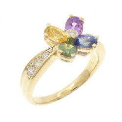 Nhẫn Sapphire Hoa K18YG 1.29CT - Hàng hiệu Chính hãng