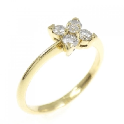 Nhẫn kim cương K18YG hoa 0.30CT