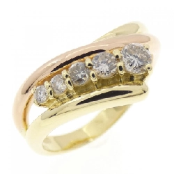 Nhẫn kim cương K18YG/K18PG 0.30CT - Hàng hiệu Chính hãng