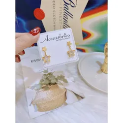 Titan (không đen gỉ) - Khuyên tai/Bông tai titan trang sức nữ ngôi sao 608244