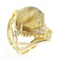 Nhẫn thạch anh rutile K18YG 10.17CT - Hàng hiệu chính hãng