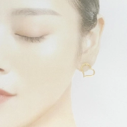 K18YG Bông tai hình trái tim - Hàng hiệu Chính hãng 871503