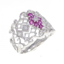 Nhẫn Sapphire K18WG 0.35CT