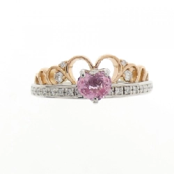 Nhẫn Sapphire hình trái tim PT950/K18PG 0.367CT - Hàng hiệu Chính hãng 849568