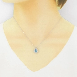 K18WG Blue Topaz Necklace - Hàng hiệu Authentic 859613
