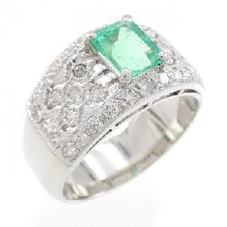 Nhẫn Emerald PT900 0.915CT - Hàng hiệu Chính hãng