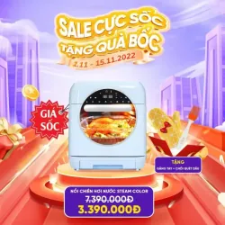 Nồi chiên hơi nước UNIE STEAM COLOR dung tích 15L – chiên hấp 2 trong 1 600050