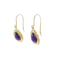 K18YG Amethyst Bông tai - Hàng hiệu Chính hãng 876695