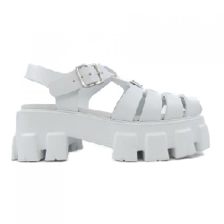 Giày sandal cao cấp PRADA với logo hình tam giác 1X853M bằng cao su - Hàng hiệu Authentic