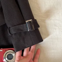 Áo dạ dài JM sz M màu đen mới mặc được vài lần 998461