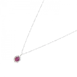 K18WG/750WG Dây chuyền ruby 0.40CT - Hàng hiệu Chính hãng 861557