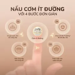 Nồi cơm điện tử UNIE URC612 , nấu cơm giảm đường, lòng nồi inox, dung tích 1,2L 574510