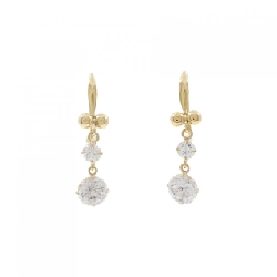 K18YG Bông tai Cubic - Hàng hiệu Chính hãng