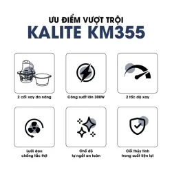 Máy xay thịt KALITE KM355 – Đa năng, dung tích 2L, xay nhanh mịn chỉ trong vài giây 593224
