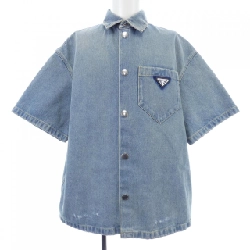 Áo sơ mi ngắn tay PRADA GEC067 S212 1ZAB - Hàng hiệu Authentic