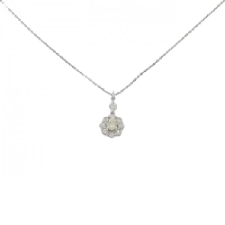 K18WG Hoa Đá Kim Cương Dây Chuyền 0.257CT - Hàng hiệu Chính hãng