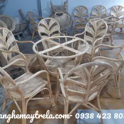 Bàn ghế ăn bằng mây 589225