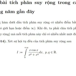 Lý thuyết tích phân suy rộng đầu đủ - Tài liệu học tập Giải Tích 1 ĐH Bách Khoa TP HCM 934155