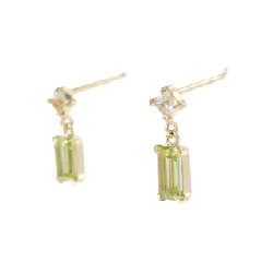 K18YG Peridot Bông tai - Hàng hiệu Chính hãng 868997