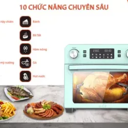 1 máy làm 2 nhiệm vụ: chiên không dầu + nướng chuyên sâu! 722799