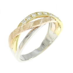 Nhẫn kim cương K18YG/PT/K18PG 0.11CT - Hàng hiệu Chính hãng