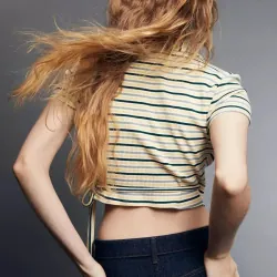 ÁO H&M CROPTOP THUN GÂN BỌC NGOÀI SIZE M 784888