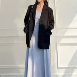 Áo blazer đen nhẹ nhàng, công sở, thanh lịch 755762