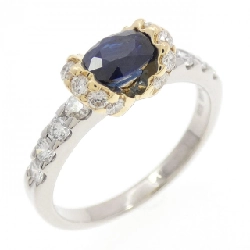 Nhẫn Sapphire PT900/K18YG 0.76CT - Hàng hiệu Chính hãng